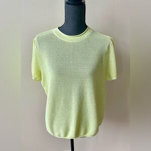 NWOT - Lime Green Worthington Knit Short Sleeve Top - Size XL